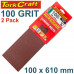 SANDING BELT 100 X 610MM 100GRIT 2/PACK