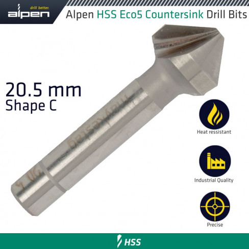 HSS-ECO5 COUNTERSINK 90  20.5 DIN 335 SHAPE C
