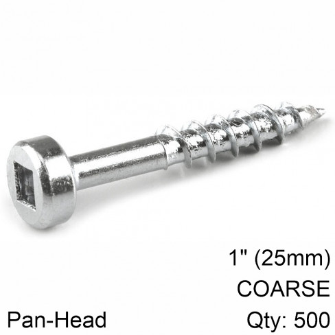 1,200 SCREWS 1 Inch KREG 25mm Coarse Thread Pan Heads SPS-C1 