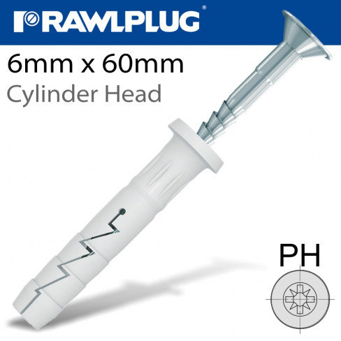 HAMMER-IN FIXING 6X60MM CYL HEAD X170 PER JAR